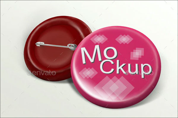 Button Badge Pin Mock-up