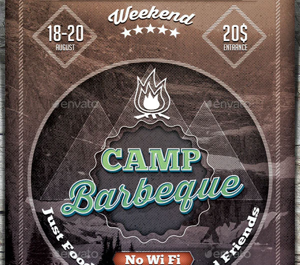 Camp Barbeque Flyer