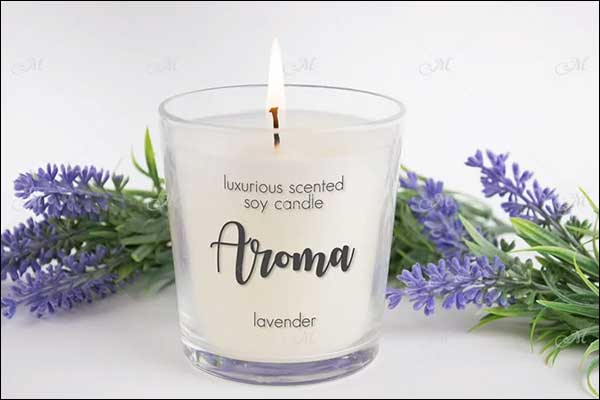 Candle 'Lavender' Mock-up