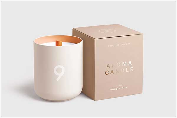 Candle Glass Package Mockup Set