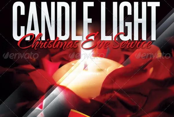 Candle Light Service Church Flyer Template
