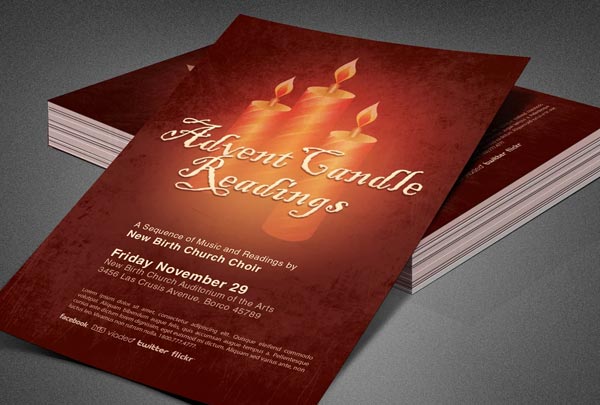 Candle Readings Church Flyer Template