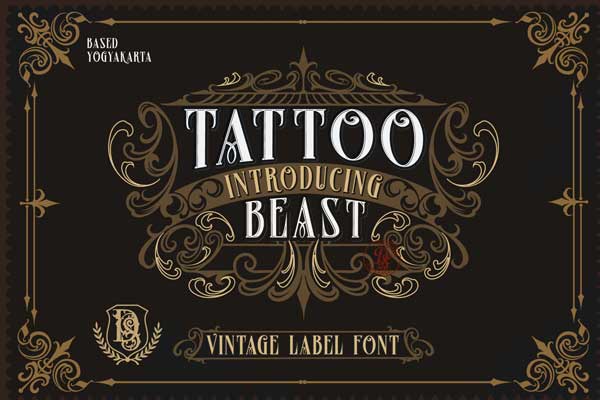 Captain Cook Tattoo Font