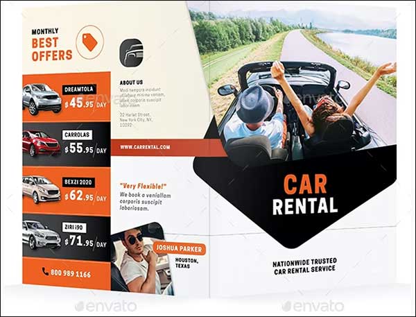 Car Rental Brochure Templates