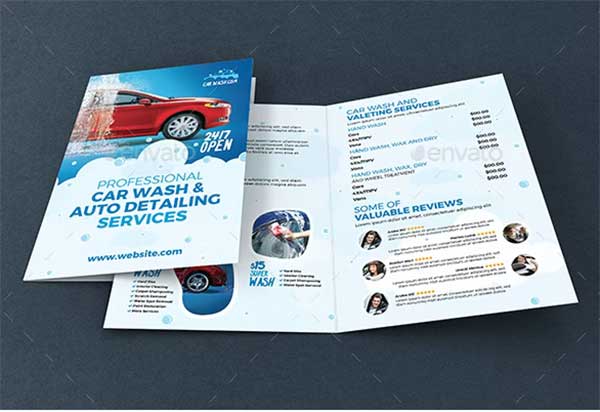 Car Wash Bifold Brochure