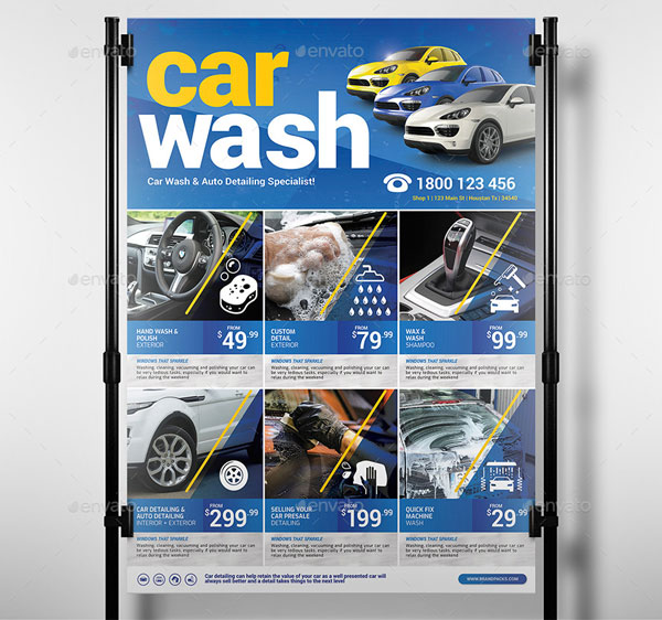 Car Wash Poster or Banner Template