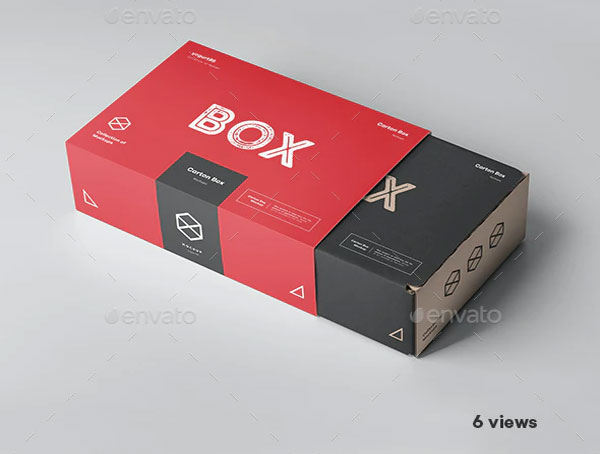 Carton Box Mockup Template