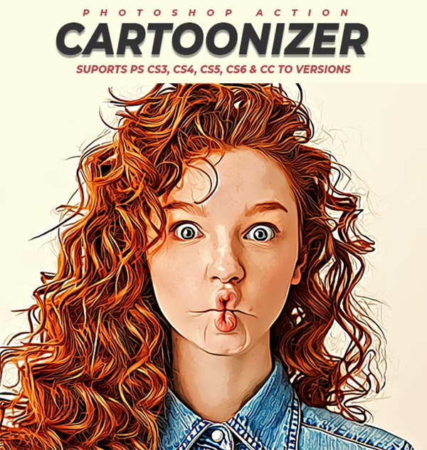 Cartoonizer Photoshop Action Design