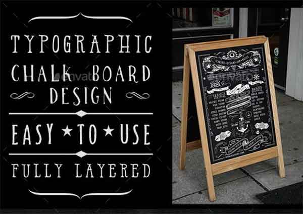 Chalkboard Typography Poster Template