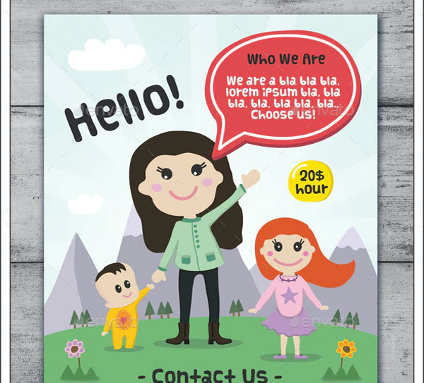 Child Care & Babysitting Flyer