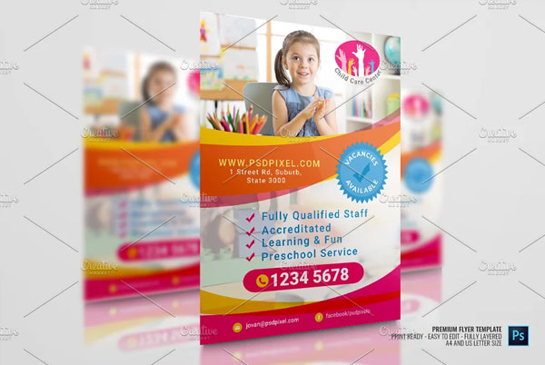 Child Care Flyer Template