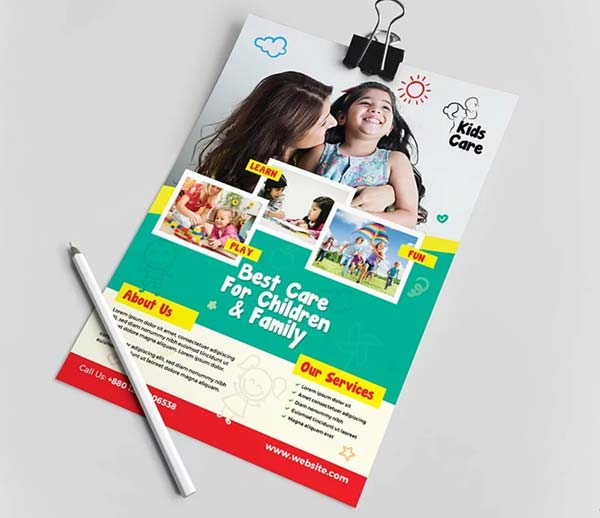Child Kids Care Flyer Template