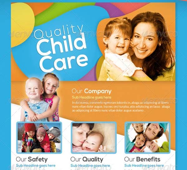 Children Care Flyer Design Template