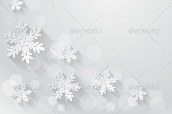 Christmas Background with Paper Snowflakes