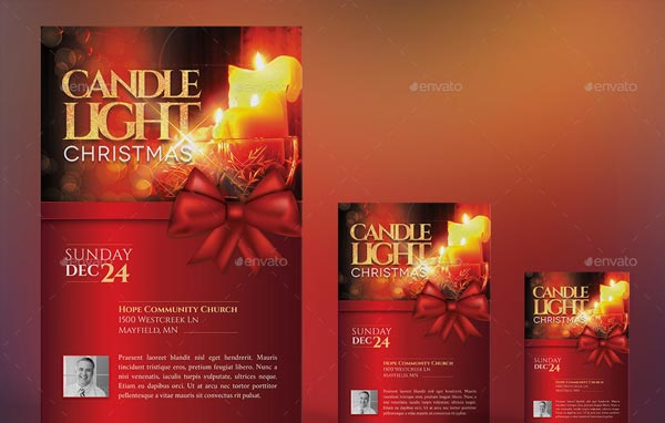 Christmas Candle Light Flyer Template