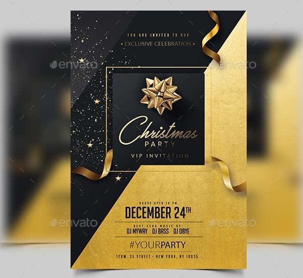 Christmas Dinner Party Invitation Template