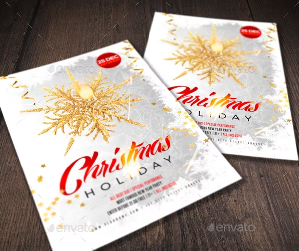 Christmas Holiday Party Event Flyer Template