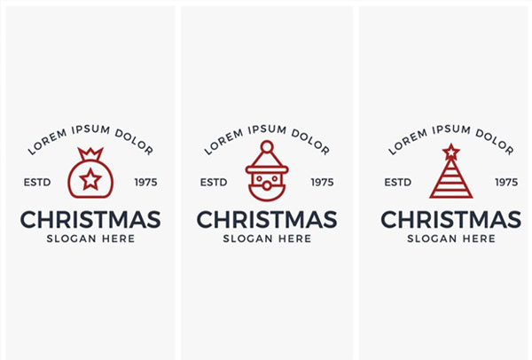 Christmas Minimalist Logo Templates