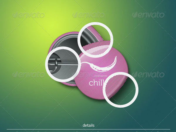 Circle Pin Button Mockup