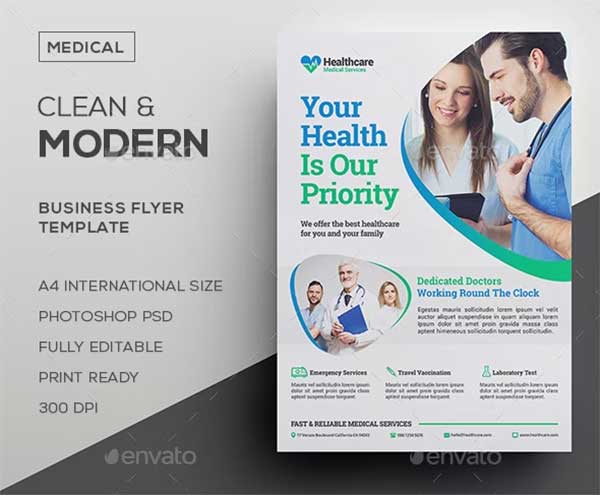 Clean & Modern Medical Business Flyer