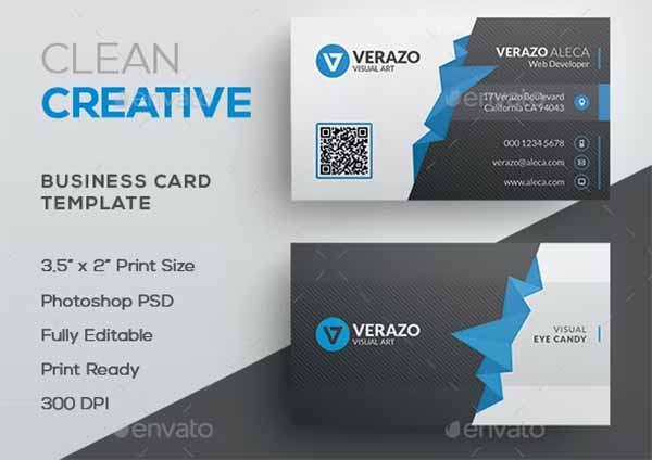 Clean Polygon Business Card Template