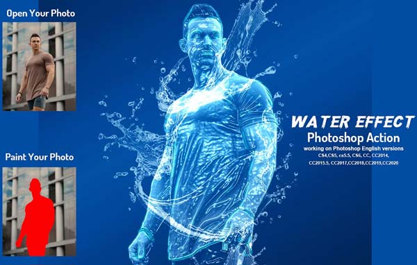 Clean Water Splash Photoshop Actions