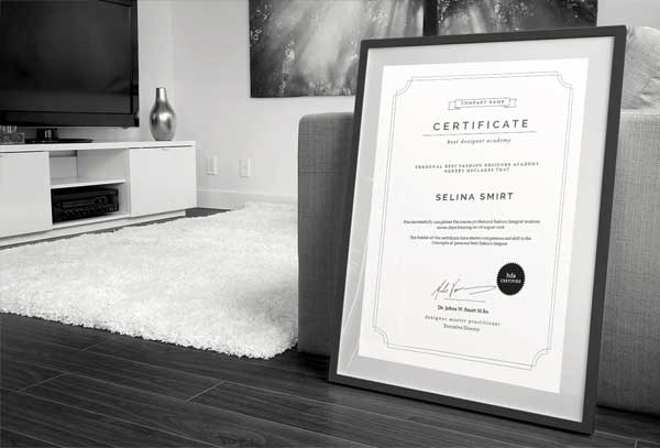 Clean Award Certificate Design