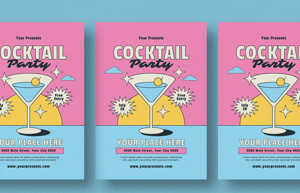 Cocktail Happy Hour Party Flyer