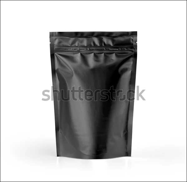 Coffee Bag Packaging Template PSD Mockup