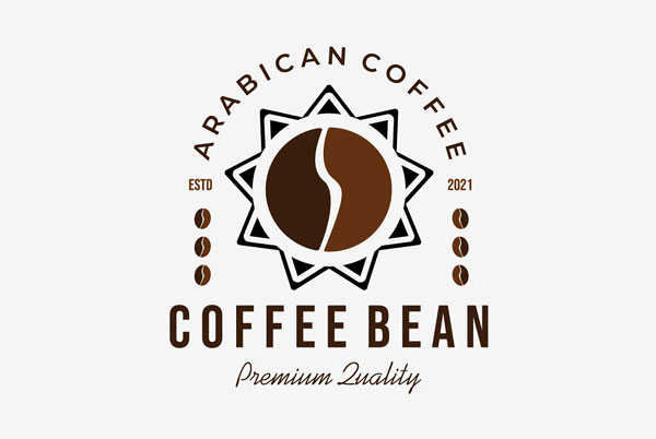 Coffee Bean Arabic Logo Template