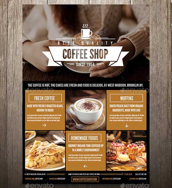 Coffee Shop Flyer PSD Template