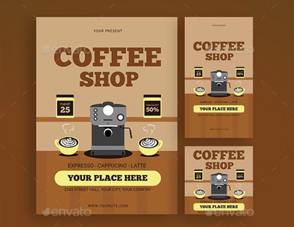 Coffee Shop Flyer Printable Template