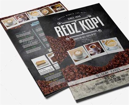 Coffee Bean Shop Flyer Design Template