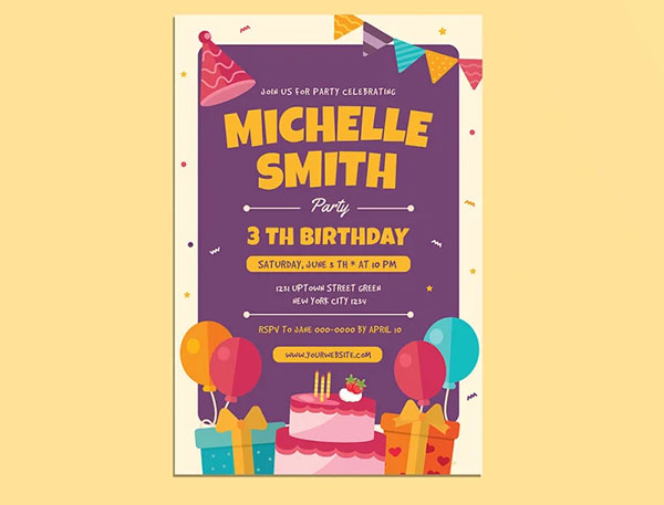 Colorful Birthday Flyer Template