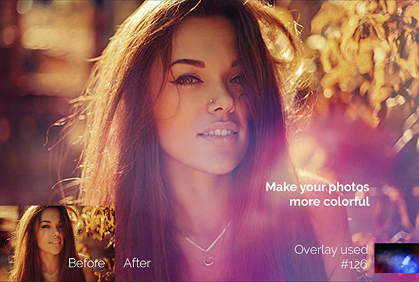 Colourful Light Leaks Photo Overlays
