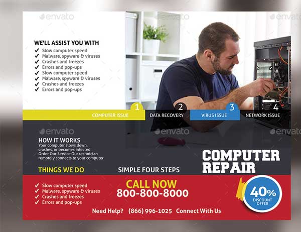 Computer Repair Trifold Brochure