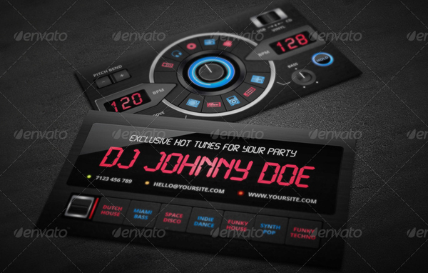 Cool DJ Business Card Template