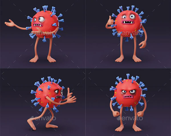 Coronavirus 3D Characters