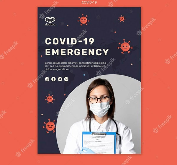 Coronavirus Flyer Template Free Psd