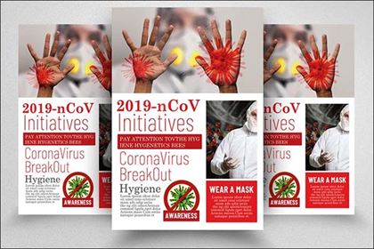 Coronavirus safety Initiatives Flyer Template