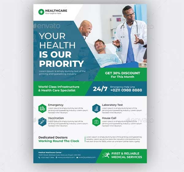 Corporate Medical Business Flyer Templates