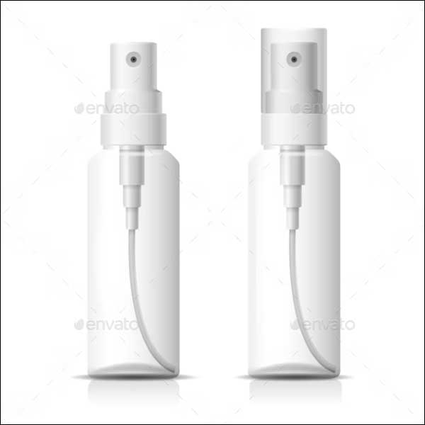 Cosmetic Deodorant Spray Bottle Mockup
