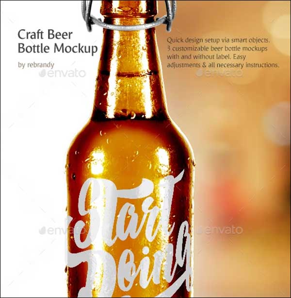 Craft Beer Bottle Mockup