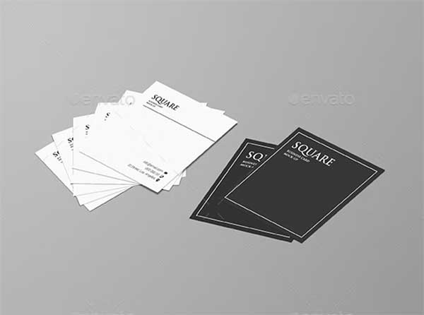 Creative Square Business Card Mock-up