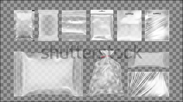 Creative Transparent Plastic Bag Mockups