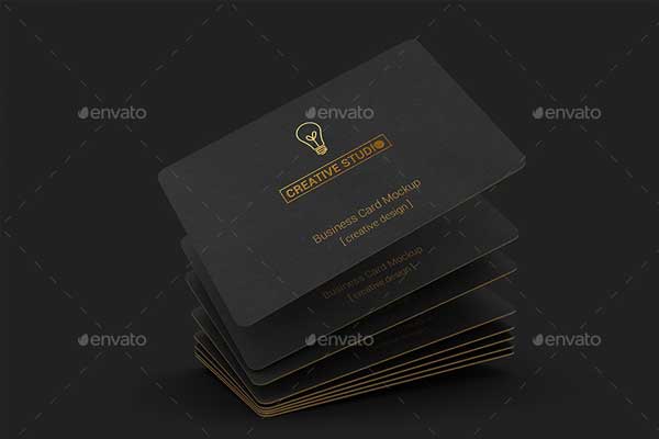 Creative Studio Black Business Card PSD Template