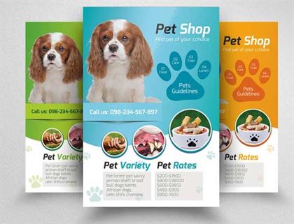 Cute Pets Shop Flyer Design