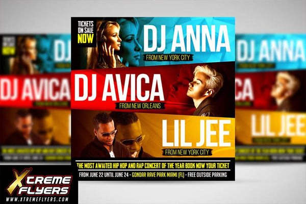 DJ Concert Battle Flyer Template