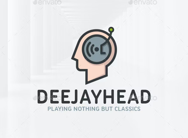 DJ Head Logo Template