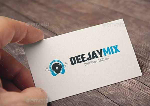 DJ Mixing Logo Template
